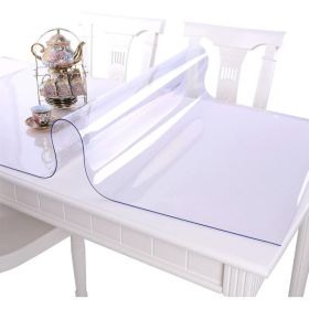 Table Cover 48x71Inch 1.5 Mm Thick Clear Desk Protector Rectangle PVC Desk Mat Waterproof & Easy Cleaning Desk