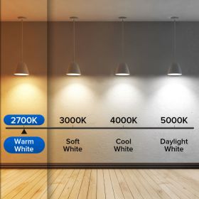 SANSI 60W Equivalent LED Light Bulbs, 22-Year Lifetime,  900 Lumens With Ceramic Technology,  Non-Dimmable, E26 Base, A15 Size, Energy-Efficient & Saf (Option: 6pack-2700K)