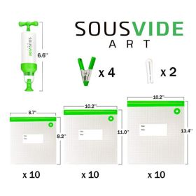 Vacuum composite packaging bag (Option: Green-35 piece set)
