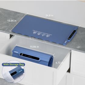 Silicone Food Heating Pad, Kitchen Dining Table Heating Pad, Heating Pad With 10 Temperature Settings, Foldable And Rollable Soft Table Pad, Buffet Pa (Option: BLUE)