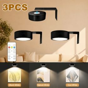 Picture Lights For Wall, Battery Powered Magnetic Lights With 3 Lighting Color Dimmable Timer Art,Poster,Gallery,Painting Display,Photos,Frame,Wall Li (Option: 3pcs)