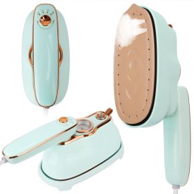 1Pc 1200W Foldable Handheld Clothes Iron Steamer With Wet Dry Ironing Mode Portable Garment Steamer Travel Clothing Wrinkles Remover With Temperature (Option: BLUE)