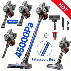 8-in-1 Light Green Cordless Vacuum Cleaner. Powerful Suction, Long Battery Life, Adjustable Suction. Suitable For Cleaning Hair, Hard Floors, Carpets, (Option: BLUE)