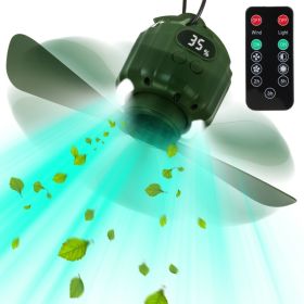 3-in-1 Camping Fan With LED Lantern, Hanging Tent Fan 3 Wind Speeds, Remote Control Timer, USB Power Bank, Low Noise Rechargeable Fan With Battery Dis (Option: 10400mAh)