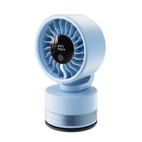 4000 MAh High Capacity Suction Cup Fan With Ultra Strong Suction, Can Be Used As A Bathroom Fan Or Car Fan,Features Five Adjustable Speed Settings And (Option: Bule)