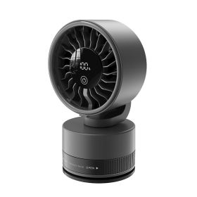 4000 MAh High Capacity Suction Cup Fan With Ultra Strong Suction, Can Be Used As A Bathroom Fan Or Car Fan,Features Five Adjustable Speed Settings And (Option: Dark Gray)